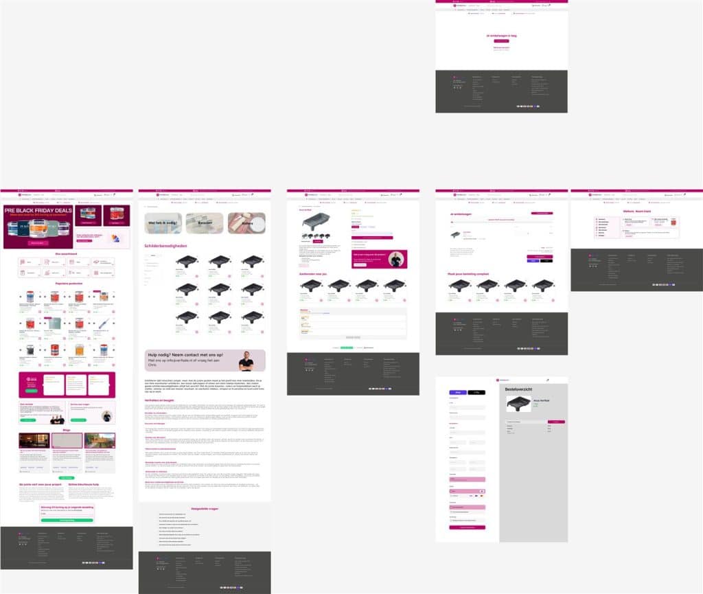 Redesign van de Verfsale-webshop, uitgewerkt in Figma