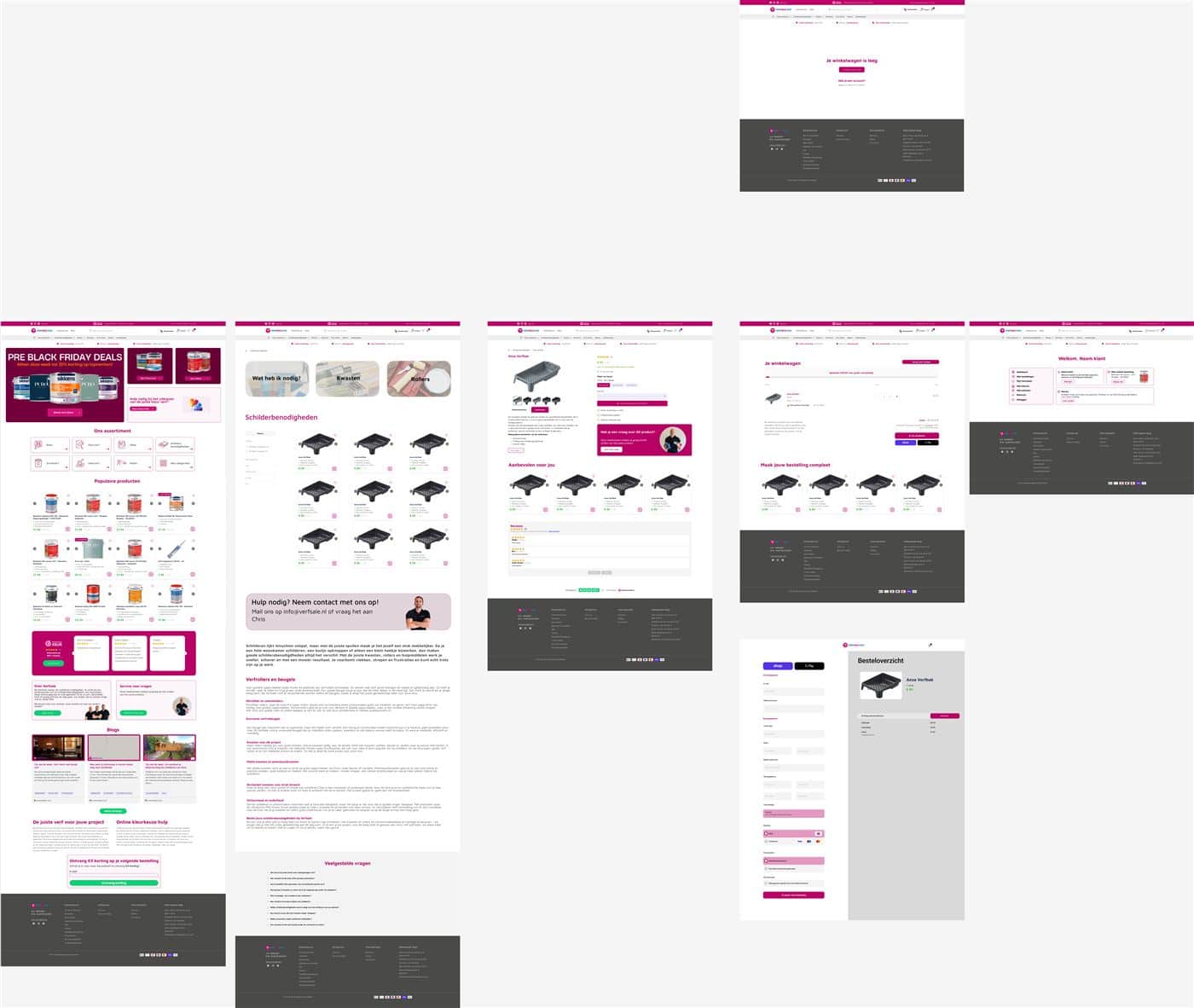Redesign van de Verfsale-webshop, uitgewerkt in Figma